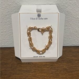 House of Harlow 1960 Gold Tone Chain Bracelet